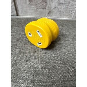 Camco Heavy Duty RV PowerGrip Adapter 15A Male to 30A Female Connector Yellow